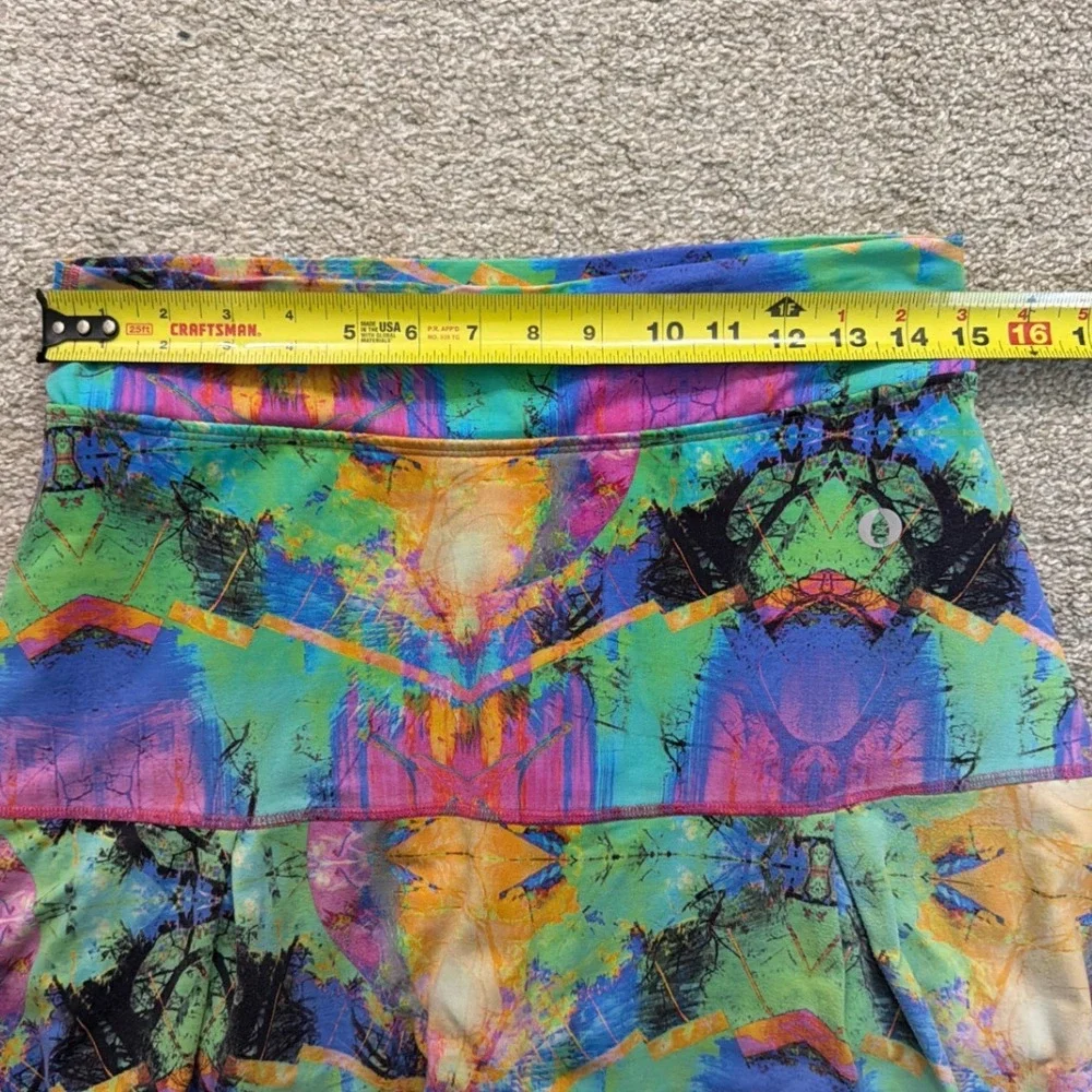 Dona Jo Skort Women Size 2 Abstract Print Activewear Tennis Skirt Pockets Lined